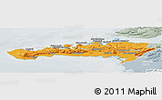 Political Panoramic Map of Snafellsnes- og Hnappadals, lighten, semi-desaturated