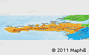 Political Panoramic Map of Snafellsnes- og Hnappadals