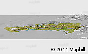 Satellite Panoramic Map of Snafellsnes- og Hnappadals, lighten, desaturated