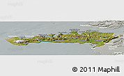 Satellite Panoramic Map of Snafellsnes- og Hnappadals, lighten, semi-desaturated