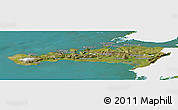 Satellite Panoramic Map of Snafellsnes- og Hnappadals, single color outside