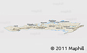 Shaded Relief Panoramic Map of Snafellsnes- og Hnappadals, cropped outside