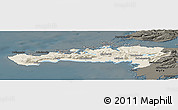 Shaded Relief Panoramic Map of Snafellsnes- og Hnappadals, darken