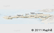 Shaded Relief Panoramic Map of Snafellsnes- og Hnappadals, lighten