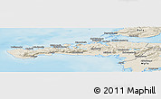 Shaded Relief Panoramic Map of Snafellsnes- og Hnappadals