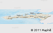 Shaded Relief Panoramic Map of Snafellsnes- og Hnappadals, single color outside