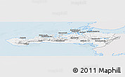Silver Style Panoramic Map of Snafellsnes- og Hnappadals, single color outside