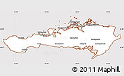 Classic Style Simple Map of Snafellsnes- og Hnappadals, cropped outside