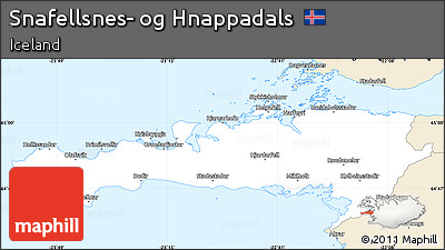 Classic Style Simple Map of Snafellsnes- Og Hnappadals