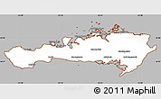 Gray Simple Map of Snafellsnes- og Hnappadals, cropped outside
