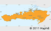 Political Simple Map of Snafellsnes- og Hnappadals, single color outside