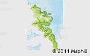 Physical 3D Map of Stranda, single color outside