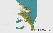 Satellite 3D Map of Stranda, single color outside