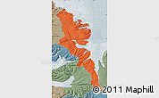 Political Map of Stranda, semi-desaturated