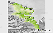 Physical Panoramic Map of Stranda, desaturated