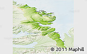 Physical Panoramic Map of Stranda, lighten