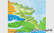 Physical Panoramic Map of Stranda, political outside