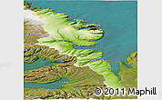 Physical Panoramic Map of Stranda, satellite outside