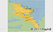 Savanna Style Panoramic Map of Stranda, single color outside