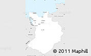 Silver Style Simple Map of Sudur-Tingeyjarsýsla