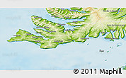 Physical 3D Map of Vestur-Bardastrandarsýsla
