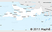 Silver Style Simple Map of Vestur-Bardastrandarsýsla