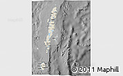 Shaded Relief 3D Map of Andaman Islands, darken, desaturated