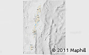 Shaded Relief 3D Map of Andaman Islands, lighten, desaturated