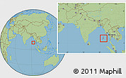 Savanna Style Location Map of Andaman Islands, highlighted parent region, within the entire country