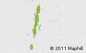 Physical Map of Andaman Islands, cropped outside