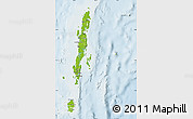 Physical Map of Andaman Islands, lighten