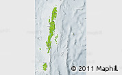 Physical Map of Andaman Islands, lighten, semi-desaturated