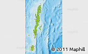 Physical Map of Andaman Islands, shaded relief outside