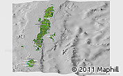 Satellite Panoramic Map of Andaman Islands, lighten, desaturated
