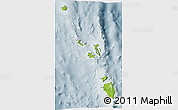 Physical 3D Map of Nicobar Islands, semi-desaturated