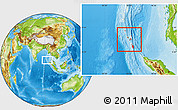 Physical Location Map of Nicobar Islands, highlighted parent region