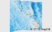 Shaded Relief Panoramic Map of Nicobar Islands