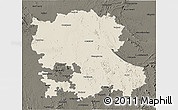 Shaded Relief 3D Map of Anantapur, darken