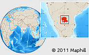 Shaded Relief Location Map of Anantapur