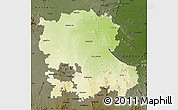 Physical Map of Anantapur, darken