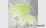 Physical Map of Anantapur, desaturated