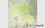 Physical Map of Anantapur, semi-desaturated