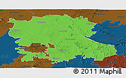 Political Panoramic Map of Anantapur, darken