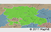 Political Panoramic Map of Anantapur, semi-desaturated