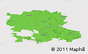 Political Panoramic Map of Anantapur, single color outside
