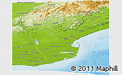 Physical Panoramic Map of East Godavari