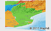 Political Panoramic Map of East Godavari