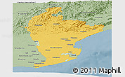 Savanna Style Panoramic Map of East Godavari