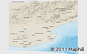 Shaded Relief Panoramic Map of East Godavari