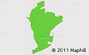 Political Simple Map of East Godavari, cropped outside